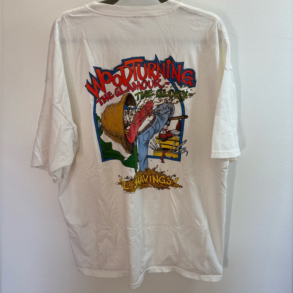 Craft Supplies Wood Turning White T-shirt 2XL